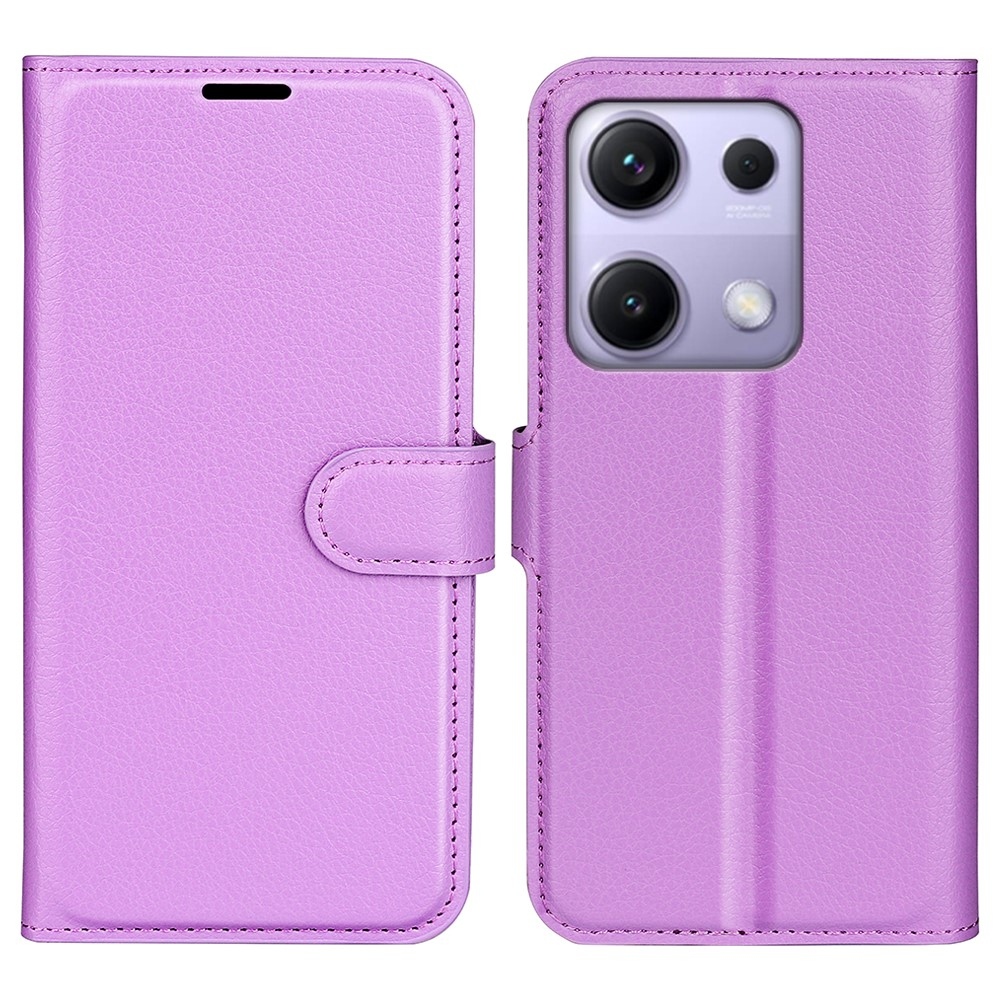 Litchi könyv tok Xiaomi Redmi Note 14S-hez - lila