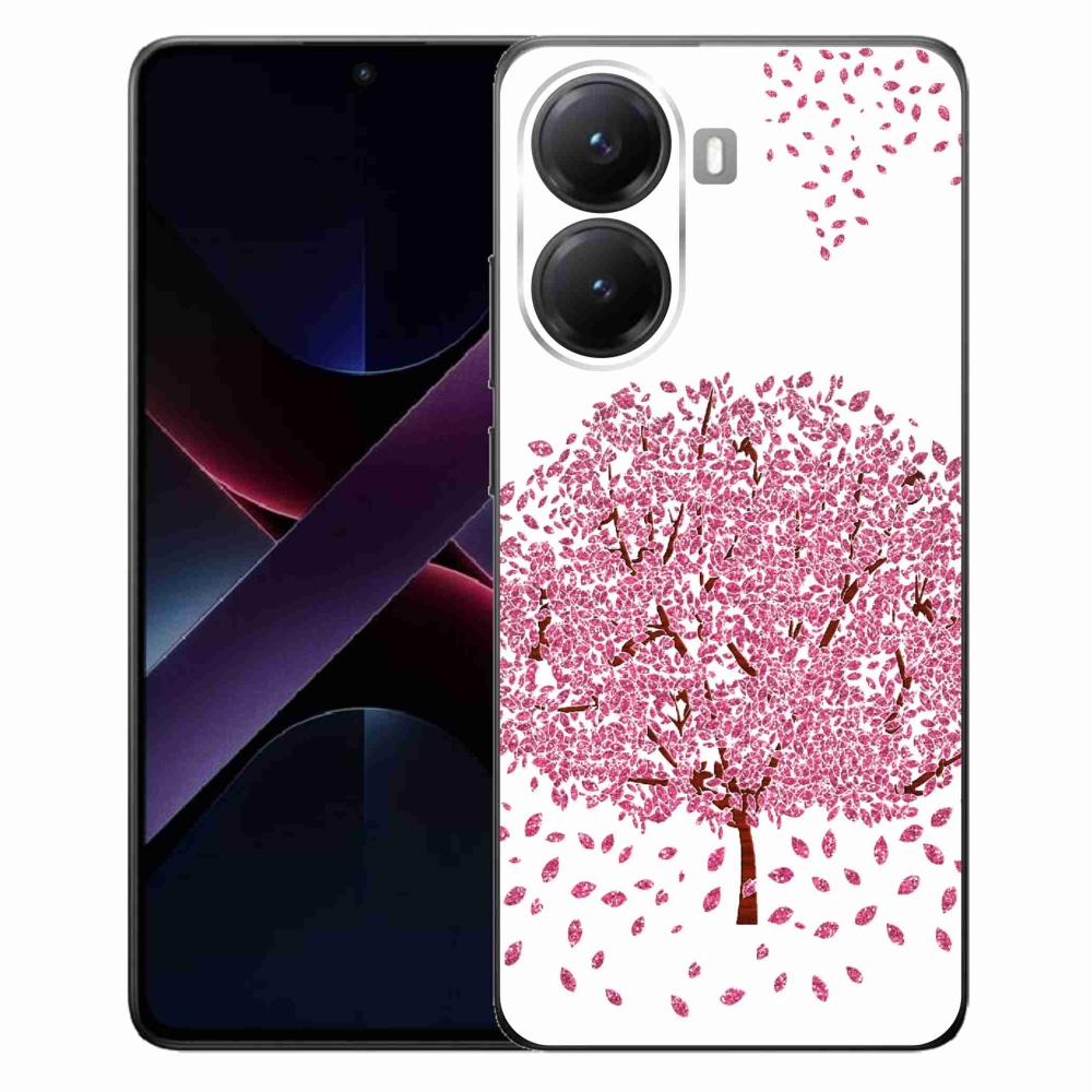 Gél borítás mmCase a Xiaomi Poco X7 Pro 5G számára - rajzfilmfa levelekkel