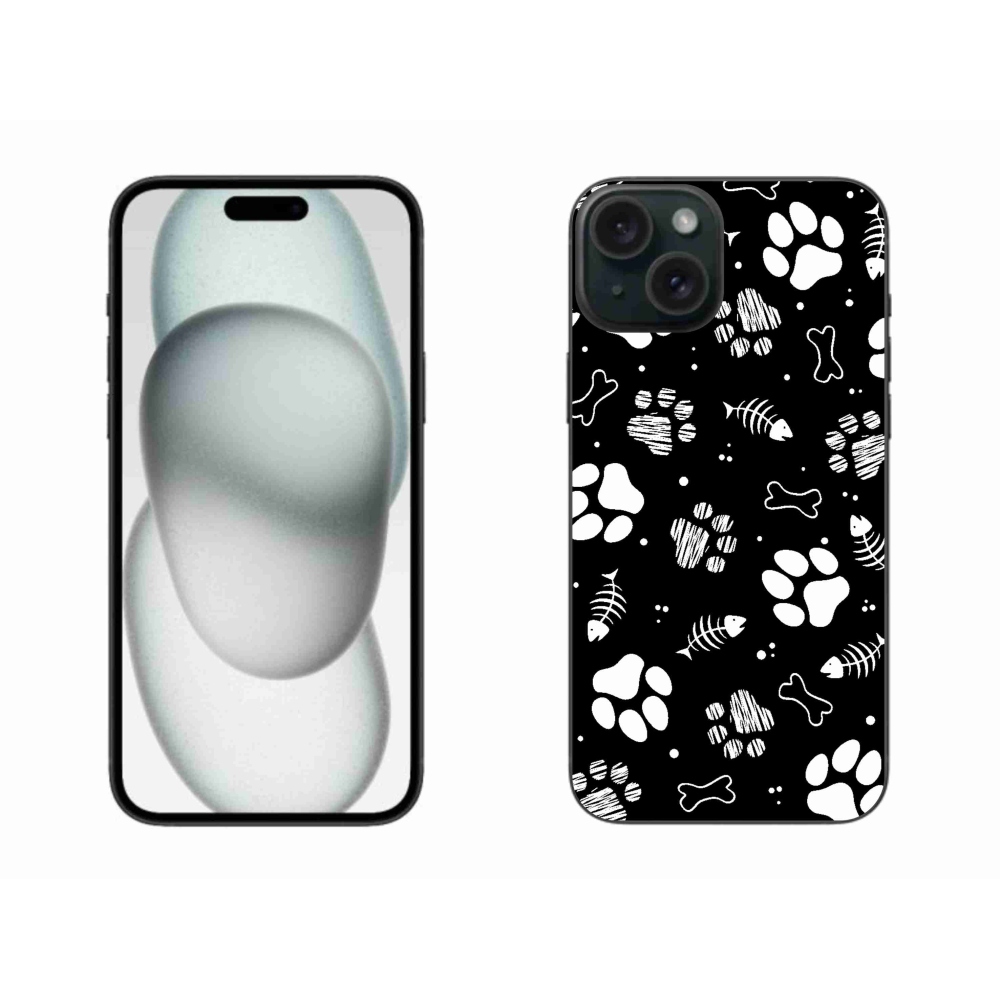 Zselés borítás mmCase iPhone 15 Plus készülékhez - kutyamancsok