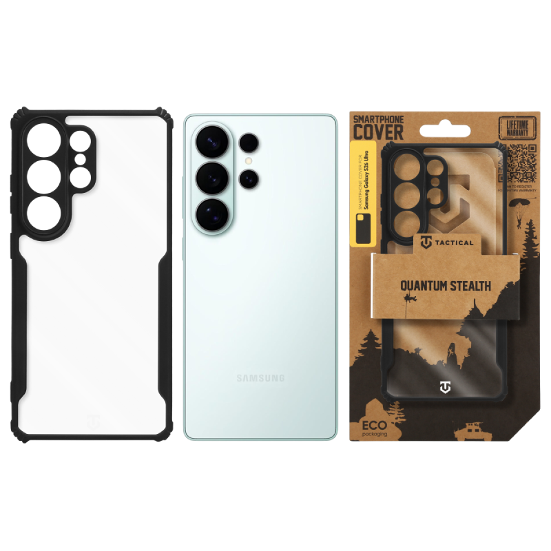 Tactical Quantum Stealth Cover for Samsung Galaxy S26 Ultra Clear/Black (átlátszó/fekete)