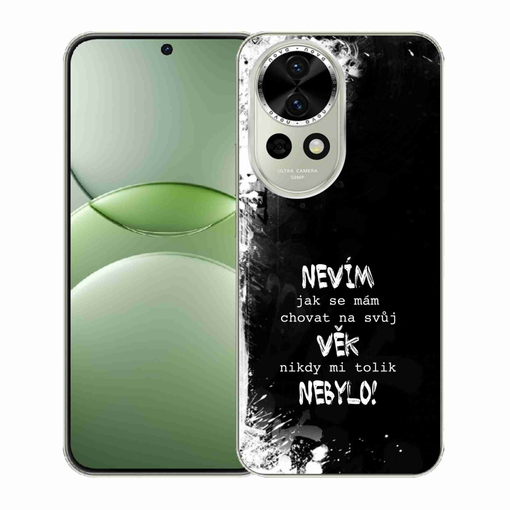 Gél borító mmCase a Huawei Nova 13 5G készülékhez - vicces szöveg 14 fekete háttér