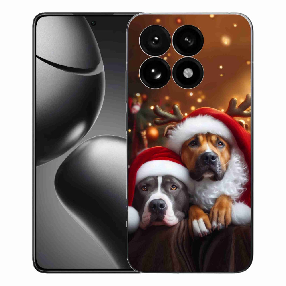 Gél borító mmCase a Xiaomi 15T-hez - Karácsonyi kutyák