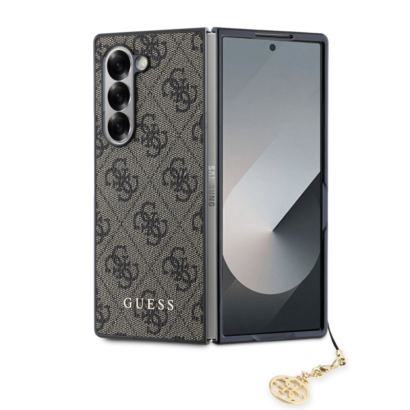 Guess 4G Charm Hátsó borító Samsung Galaxy Z Fold 6 barna