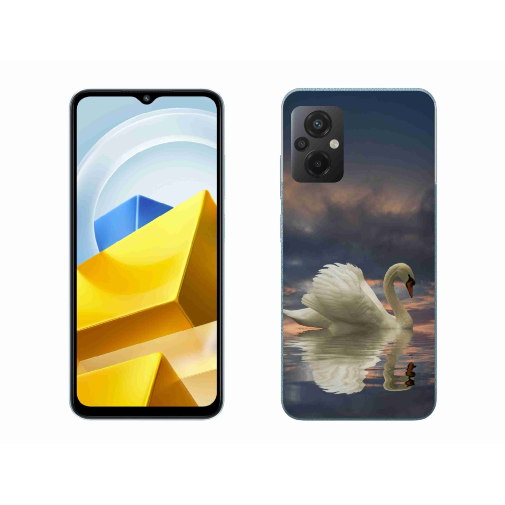 Gél borítás mmCase a Xiaomi Poco M5 4G-hez - hattyú