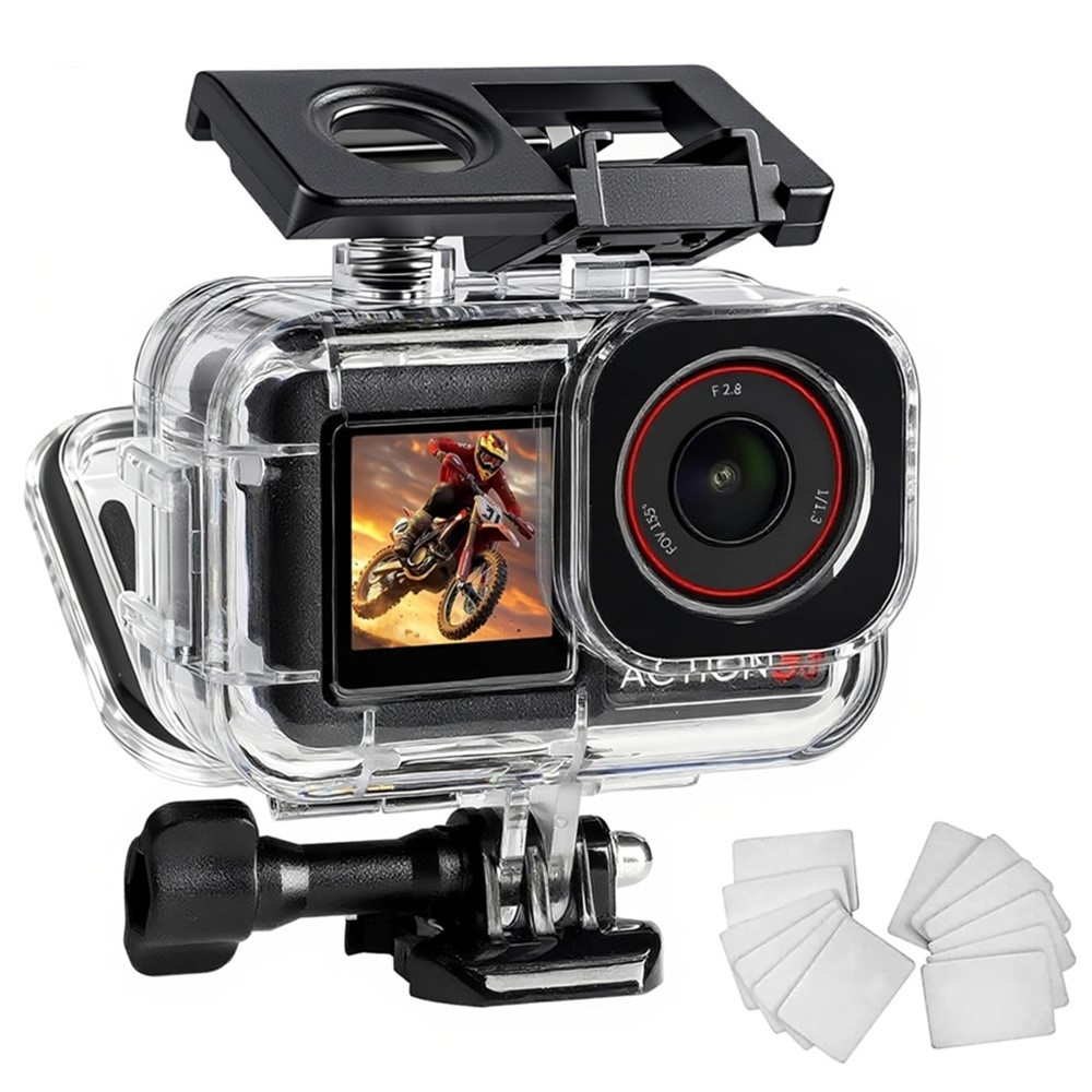 Vízálló tok DJI Osmo Action 5 Pro, Action 4 és Action 3 kamerákhoz dupla tartóval