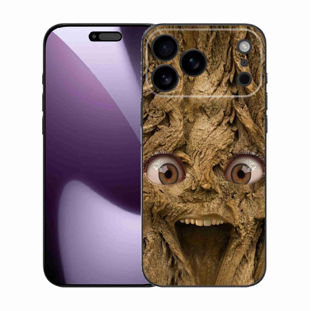 Gél borítás mmCase iPhone 17 Pro Max készülékhez - boldog fa szemekkel