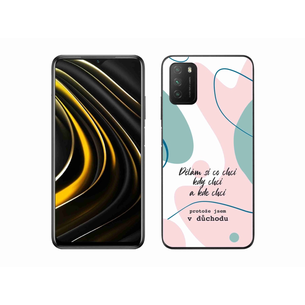 Gél borító mmCase a Xiaomi Poco M3-hoz - vicces szöveg 10 fehér háttér