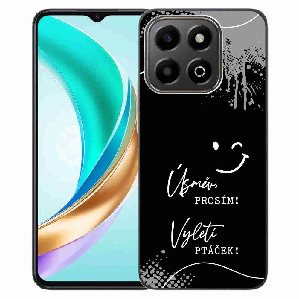 Gél borító mmCase a Honor X6b készülékhez - vicces szöveg 4 fekete háttérrel