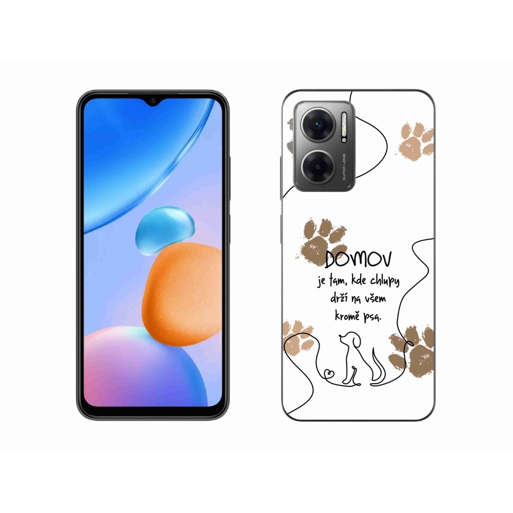 Gél borító mmCase a Xiaomi Redmi 10 5G-hez - kutya motívum fehér háttérrel