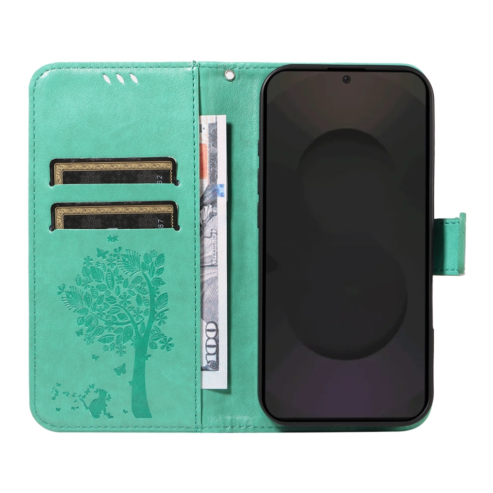 Fák könyve tok Samsung Galaxy S25 FE készülékhez - kékeszöld színű