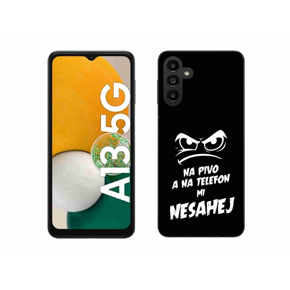 Gél borítás mmCase Samsung Galaxy A13 5G - sör motívum 2 fekete háttérrel