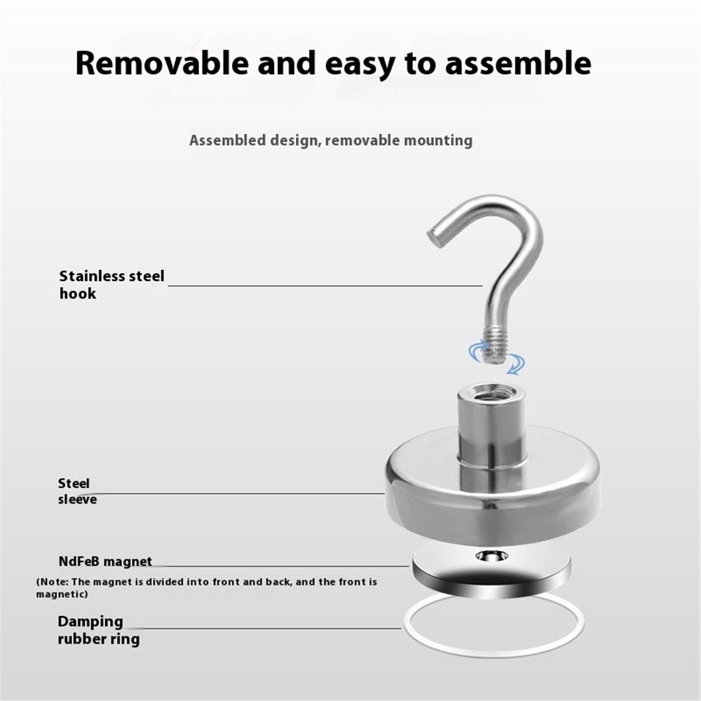 Akasztós acél mágneses kampó 12 kg teherbírással