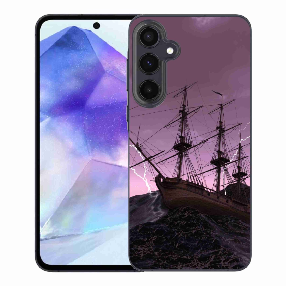 Zselés borítás mmCase a Samsung Galaxy A55 5G készülékhez - hajó a viharban