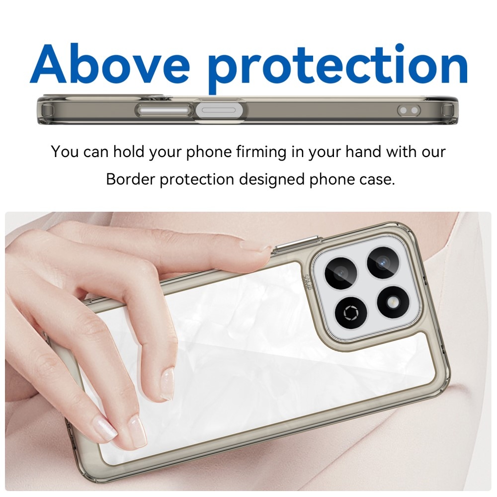 Gél tok fix hátlappal a Honor 200 Smart 5G készülékhez - szürke