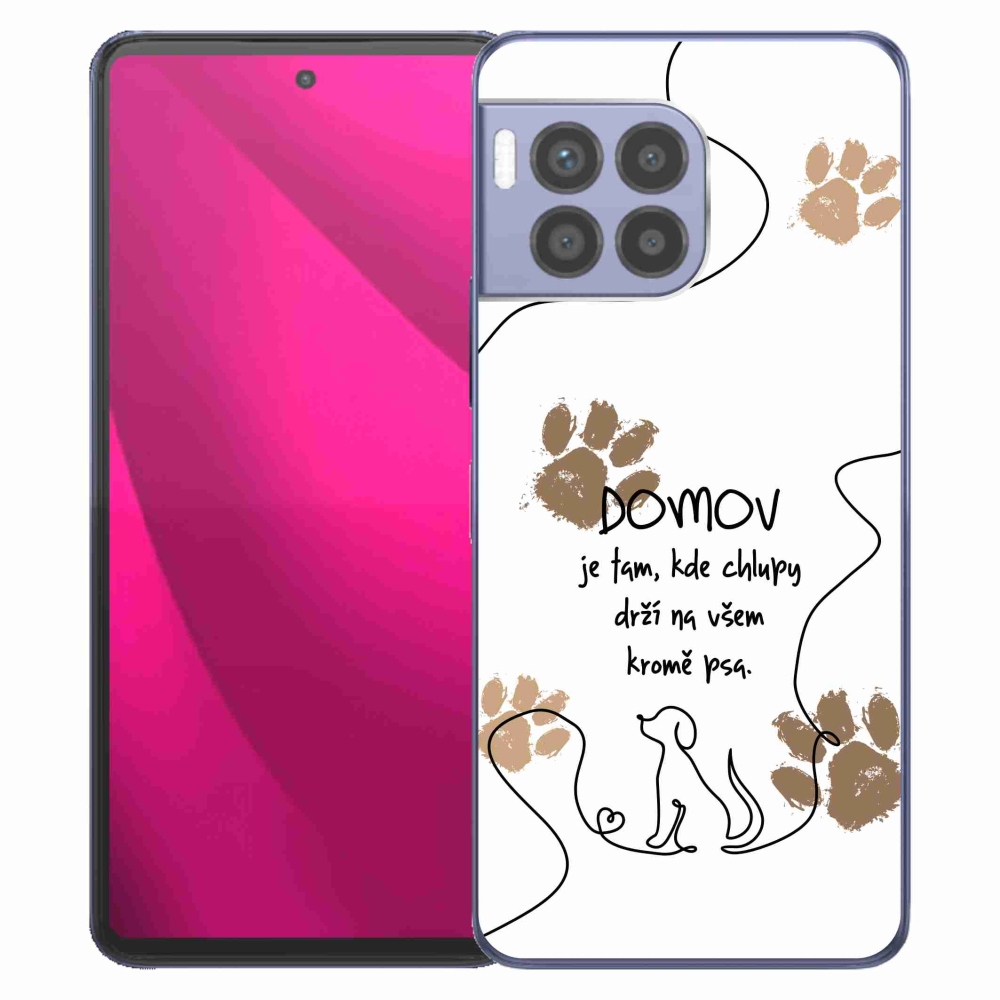 Zselés borító mmCase a T-Mobile T Phone 2 Pro készülékhez - kutyamotívum fehér háttérrel