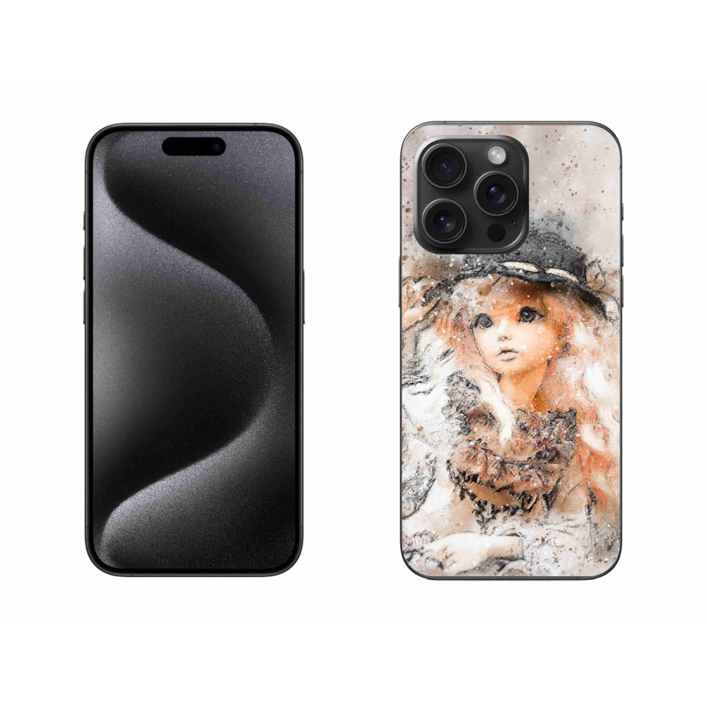 Zselés borítás mmCase iPhone 15 Pro Max készülékhez - lány sapkával