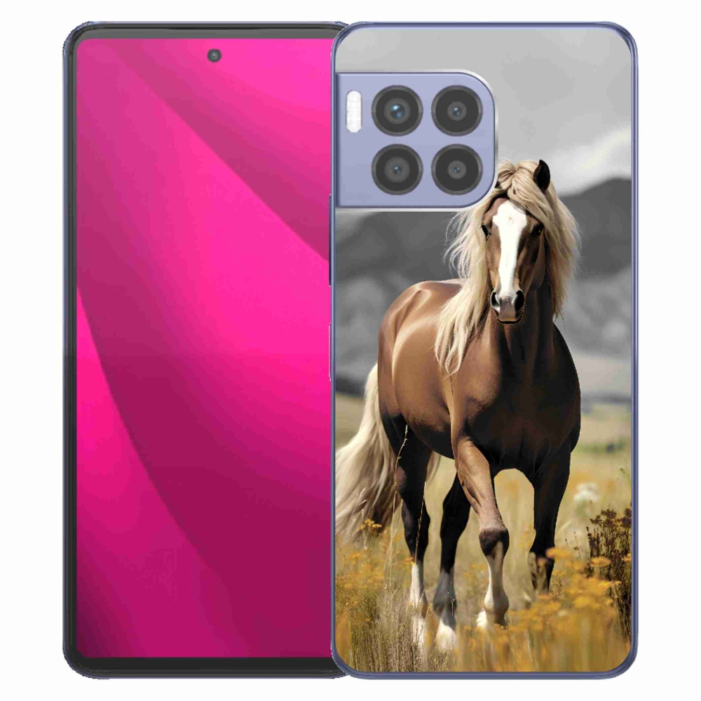 Zselés borítás mmCase a T-Mobile T Phone 2 Pro készülékhez - barna ló 1