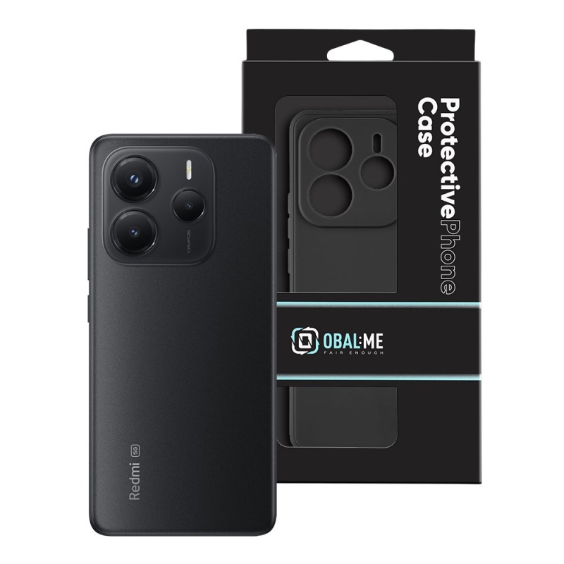 Borító:ME matt TPU borító a Xiaomi Redmi Note 14 5G Fekete számára