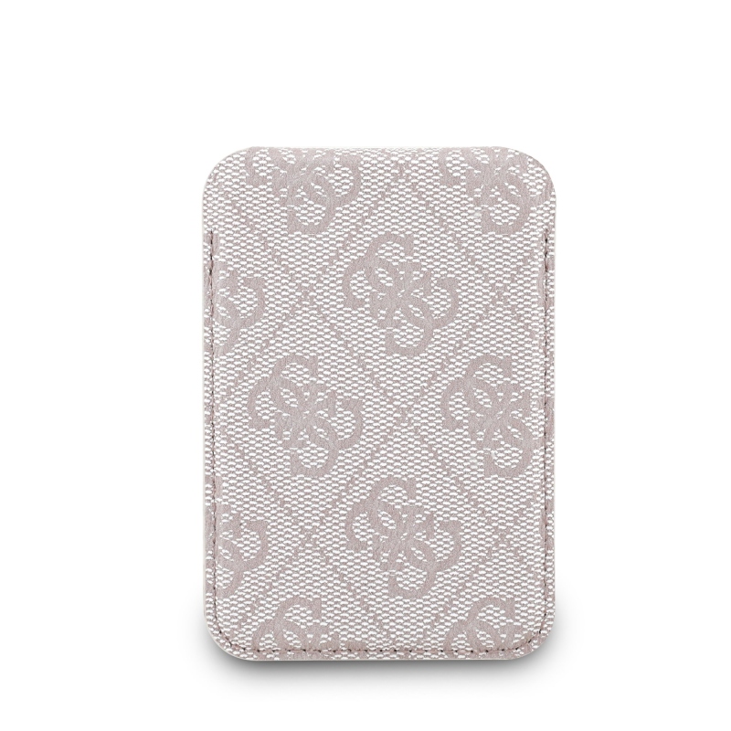 Guess 4G fém logós MagSafe Cardslot pénztárca állvánnyal rózsaszínű