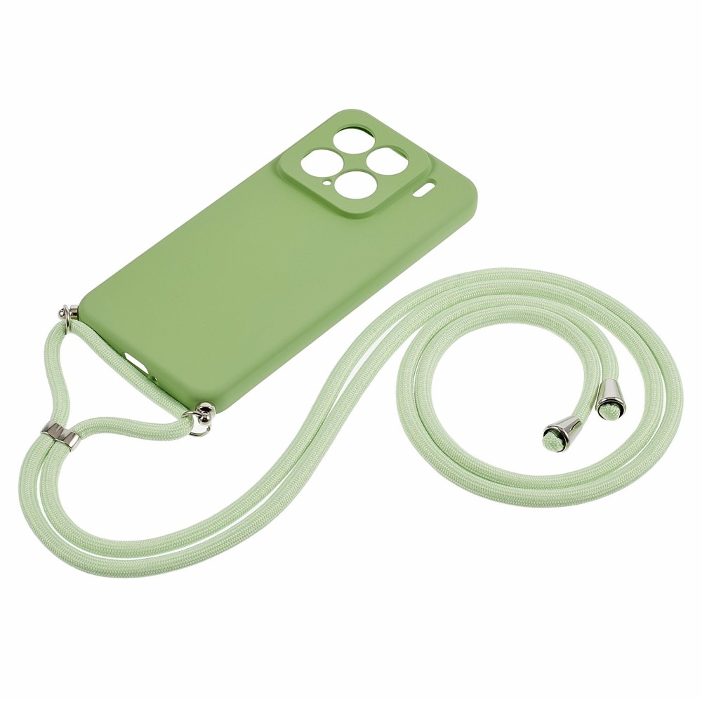 Bélés zselés tok zsinórral Xiaomi 15 - világoszöld