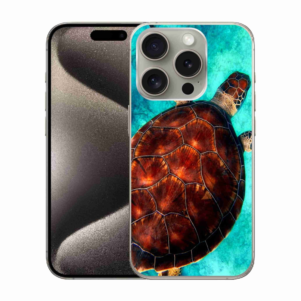 Zselés borítás mmCase iPhone 15 Pro készülékhez - teknősbéka