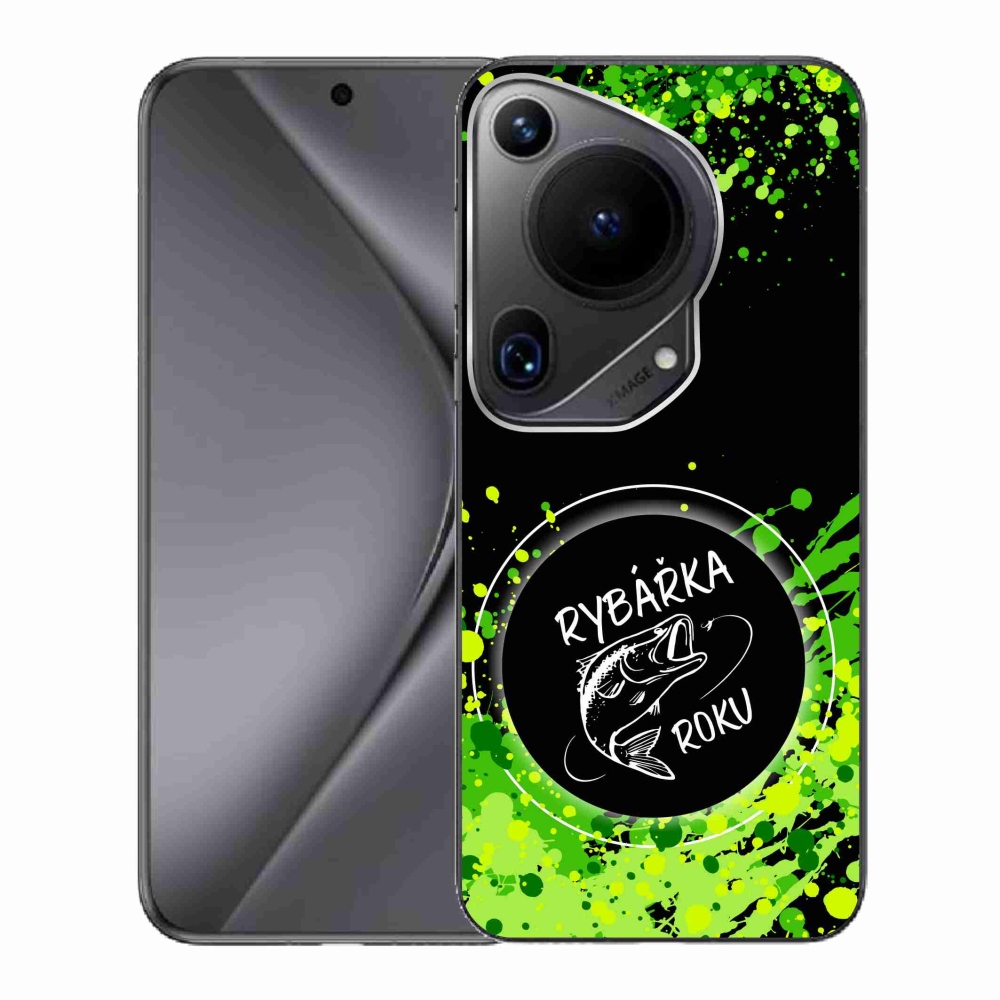 Gél borító mmCase a Huawei Pura 70 Ultra számára - az év horgásza fekete háttérrel