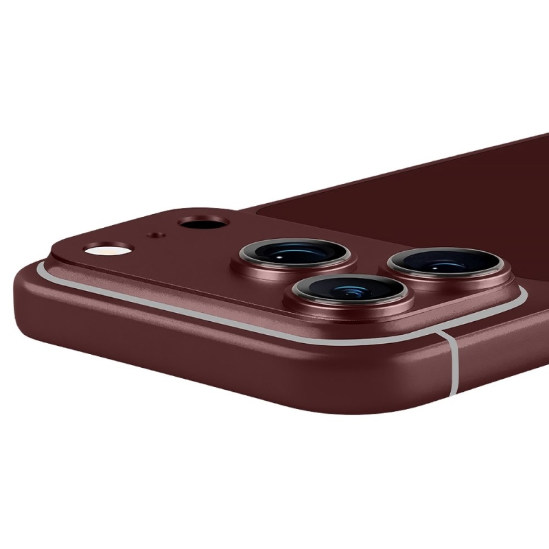 TOK: ME Camera Island lencsevédő az Apple iPhone 18 Pro-hoz, sötét cseresznye színben