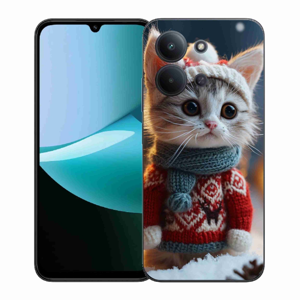 Gél borítás mmCase for Xiaomi Redmi 15C 4G (171mm)/Poco C85 4G (171mm) - cica pulóverben