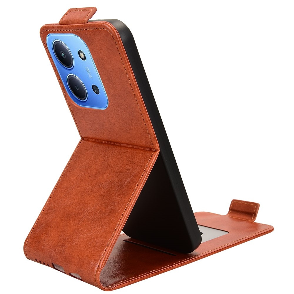 Vert flip tok Xiaomi Redmi 15C 4G (171mm)/Poco C85 4G (171mm) - narancssárga színben