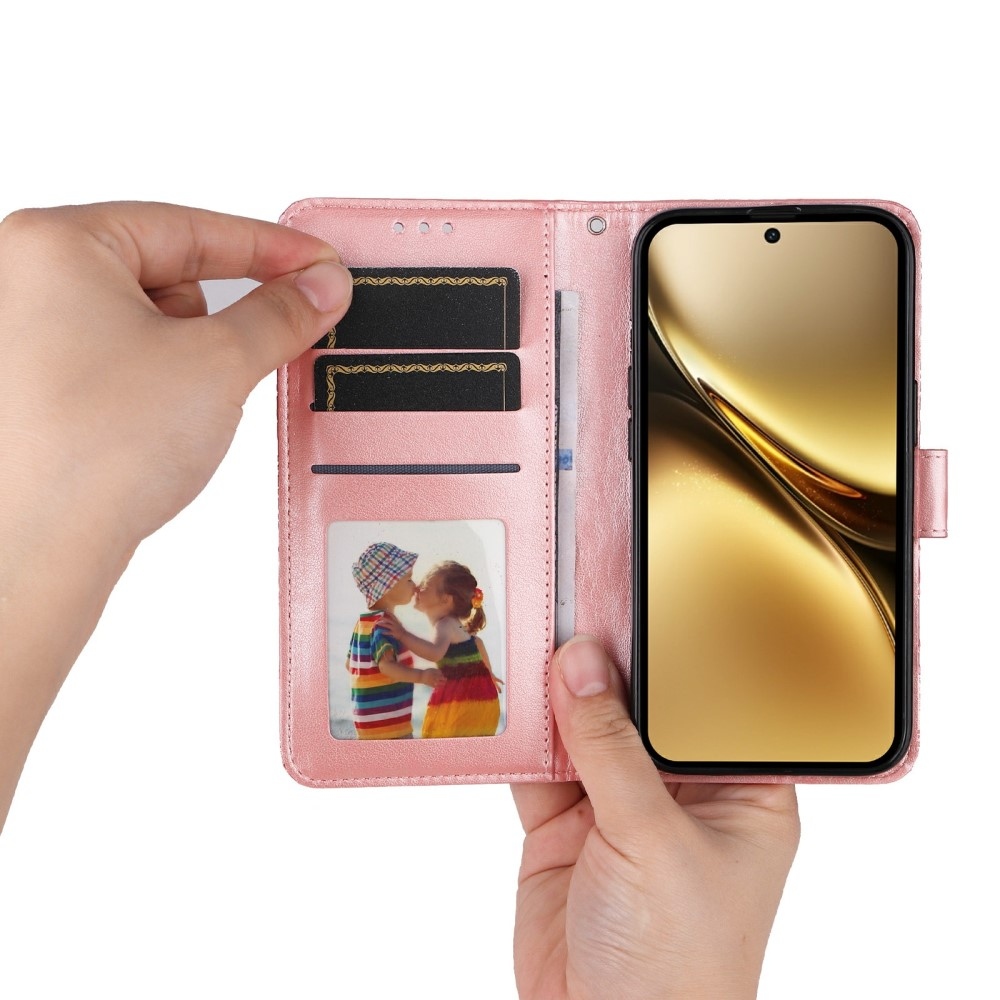 Napraforgó könyv tok a Vivo X200 5G-hez - rózsaszín