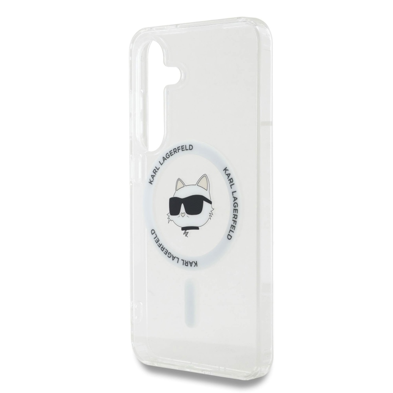 Karl Lagerfeld IML Choupette Head MagSafe hátlap a Samsung Galaxy S25+ átlátszó készülékhez