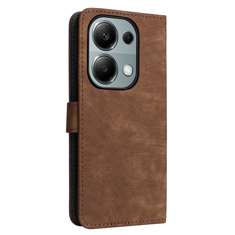 RFID könyvtáska Xiaomi Redmi Note 14S/Note 13 Pro 4G/Poco M6 Pro - barna színben