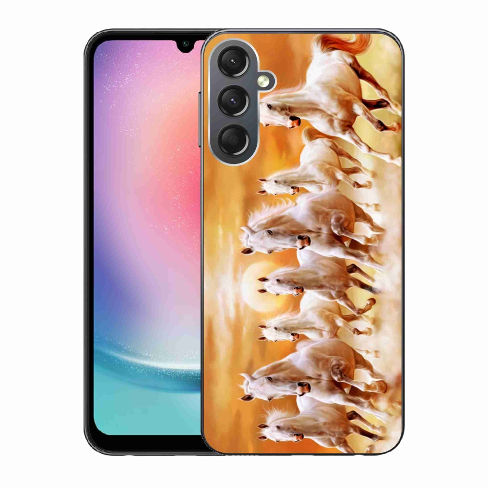 Gél tok mmCase a Samsung Galaxy A24 készülékhez - lovak 2