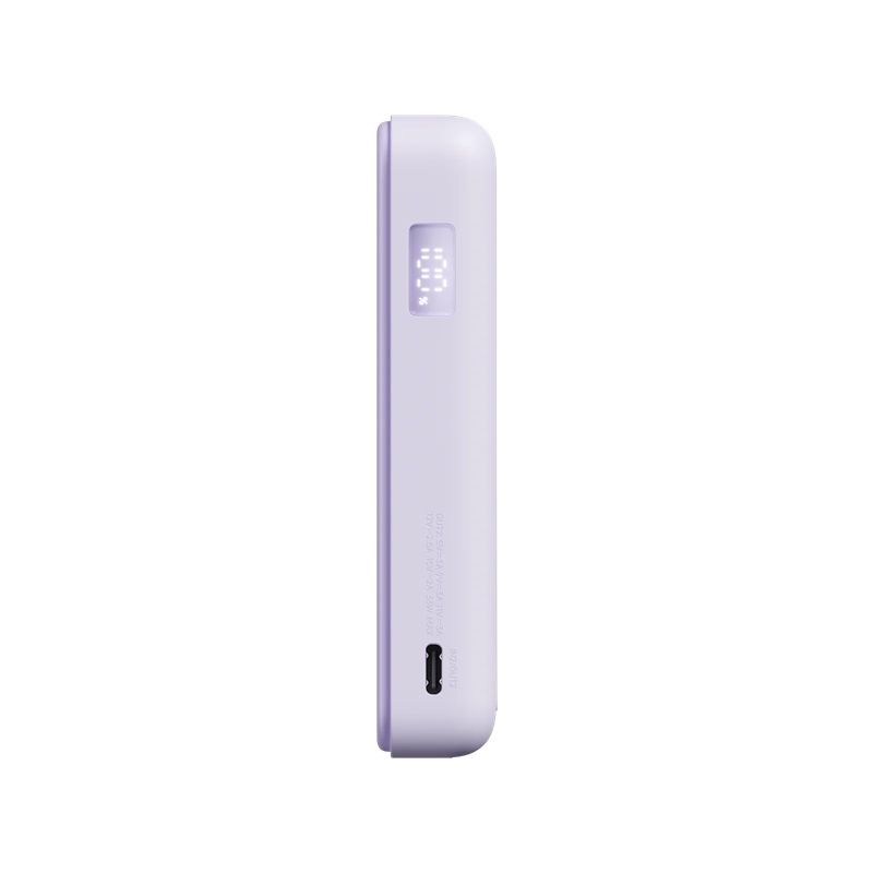 Xiaomi mágneses powerbank 33 W, 10 000 mAh, beépített USB-C kábellel és állvánnyal, lila