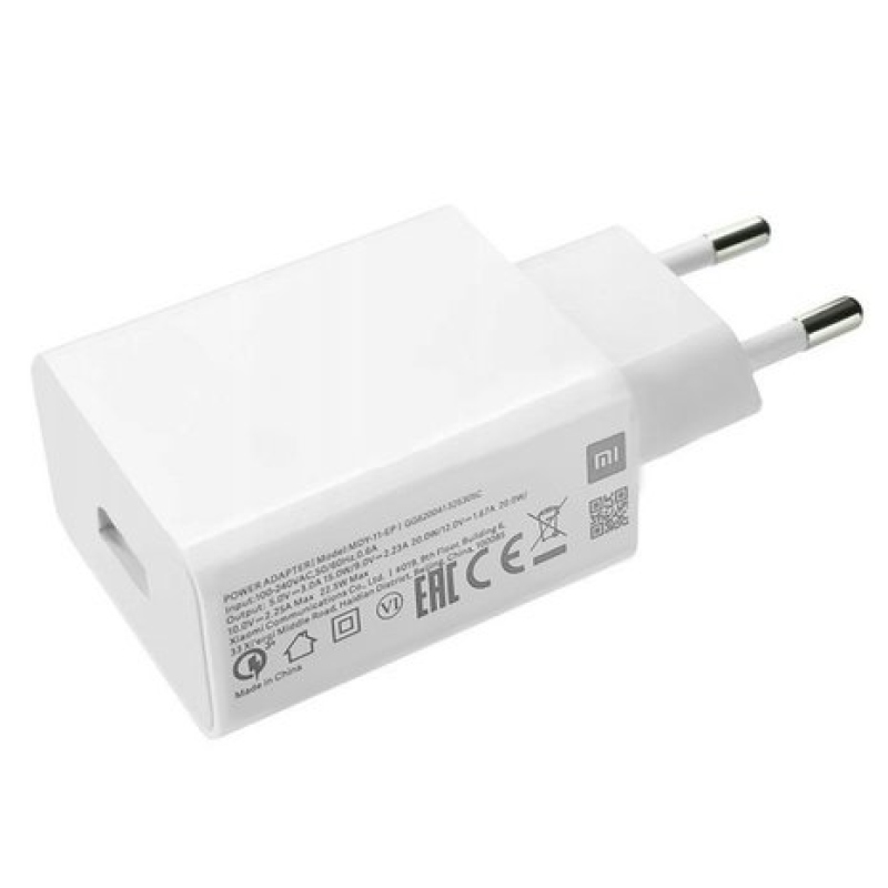 Xiaomi MDY-11-EP USB 22.5W-os utazási töltő fehér (ömlesztve)