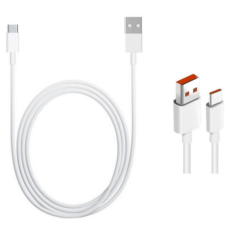 Xiaomi eredeti USB-C adatkábel 4A 1m fehér (ömlesztett)