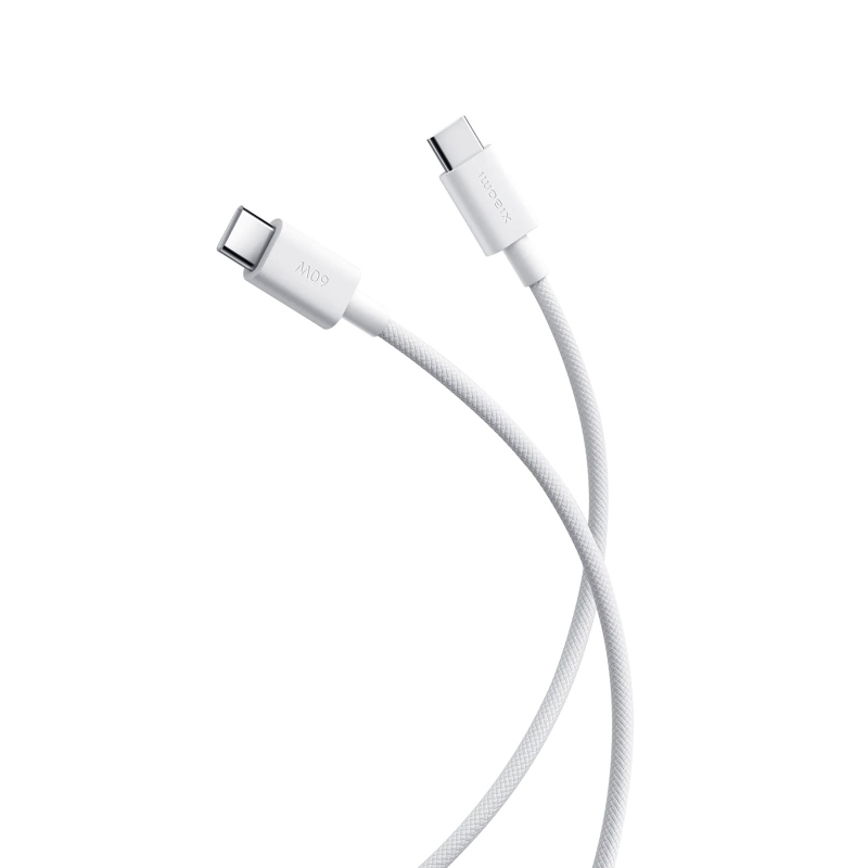 Xiaomi eredeti USB-C/USB-C fonott adatkábel, 3 A, 1 m, fehér
