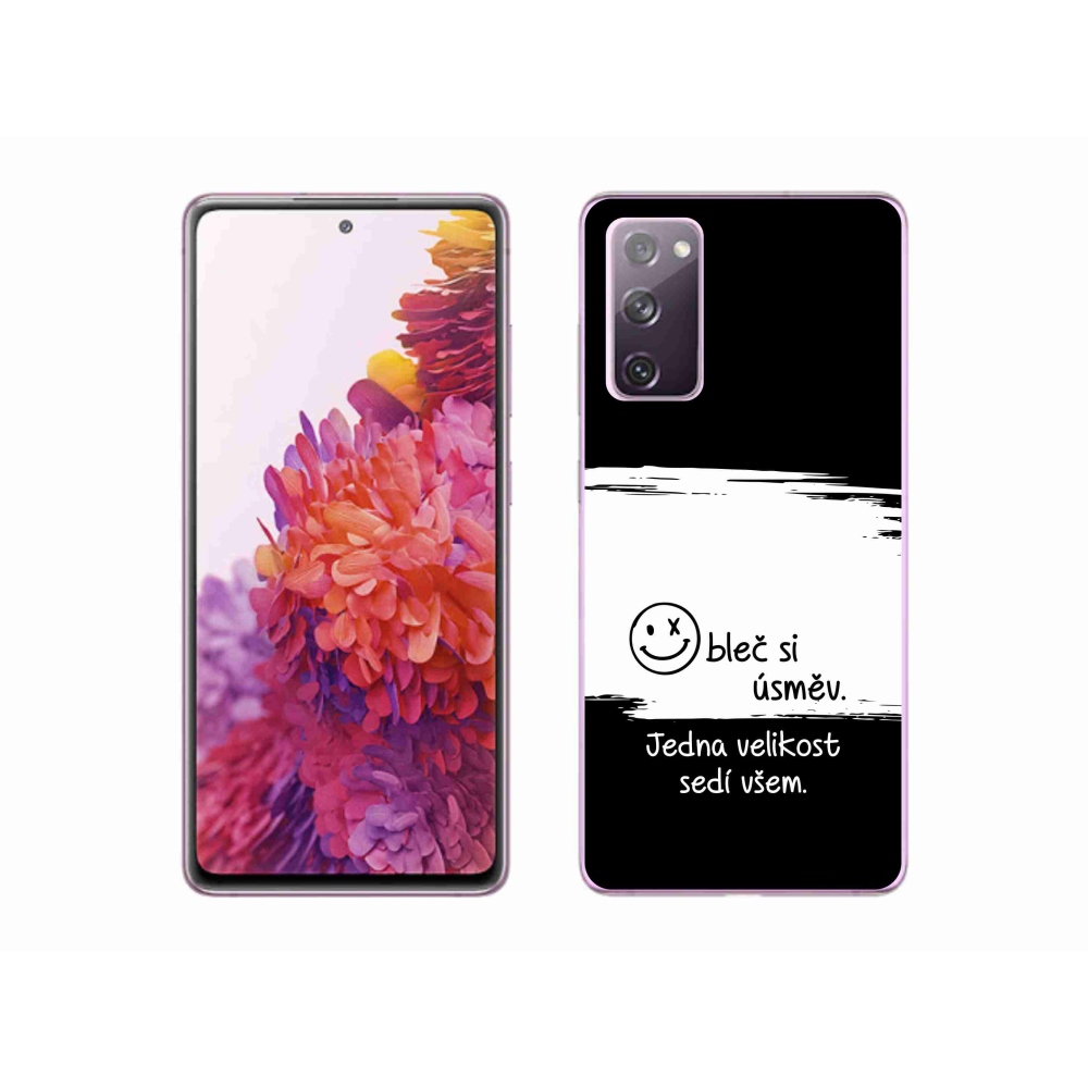 Gél borító mmCase Samsung Galaxy S20 FE készülékhez - vicces szöveg 8 fekete-fehér háttérrel