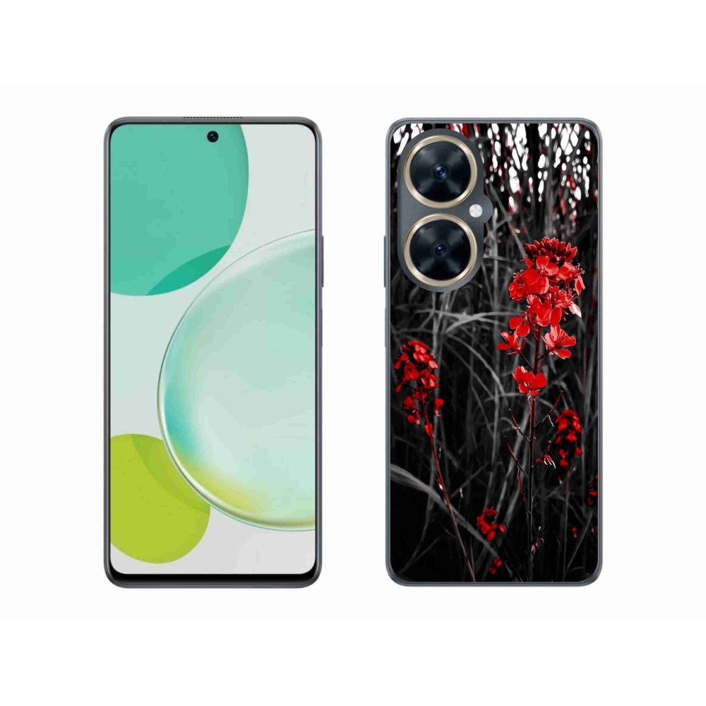 Gél borítás mmCase a Huawei Nova 11i - piros növényen