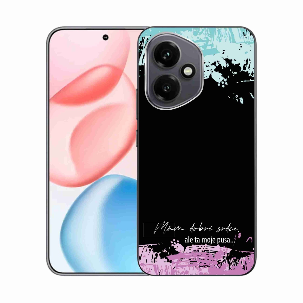 Gél borító mmCase a Honor 400-hoz - vicces szöveg 3 fekete háttér