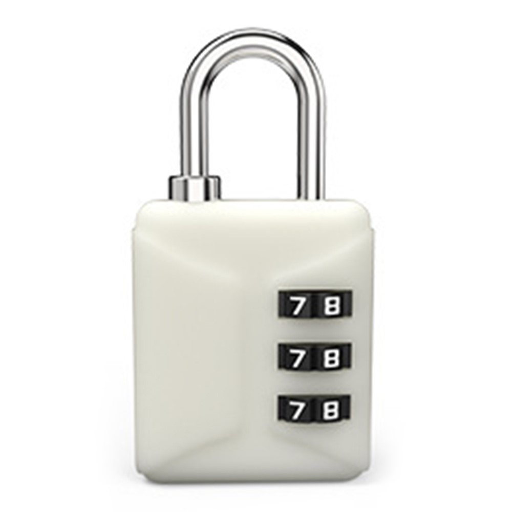 Kompakt, háromjegyű kódzár fehér színben