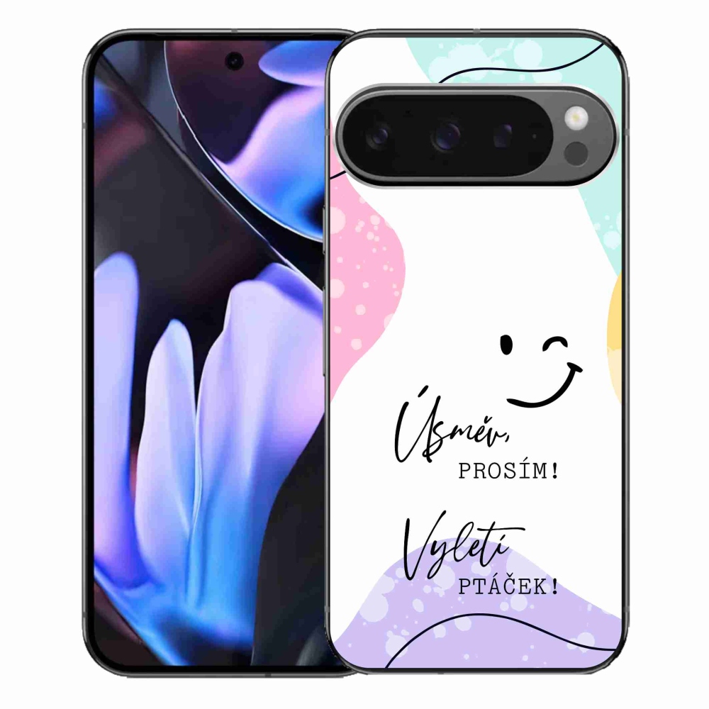 Gél borító mmCase a Google Pixel 9 Pro XL-hez - vicces szöveg 4 fehér háttérrel