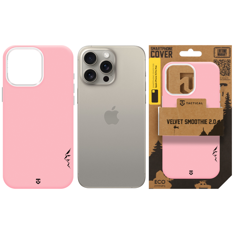 Tactical MagForce Velvet Smoothie 2.0 tok az Apple iPhone 15 Pro Max-hoz, Pink Panther
