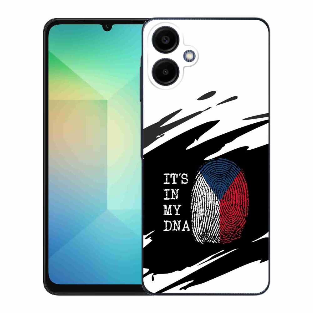 Gél borító mmCase Samsung Galaxy A06 4G - zászlós ujjlenyomat fekete és fehér háttérrel