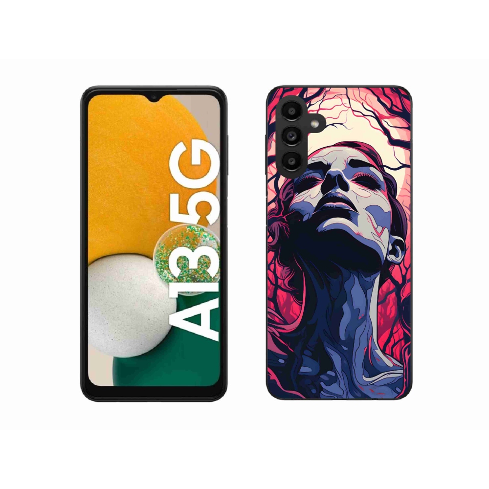 Gél borítás mmCase Samsung Galaxy A13 5G - absztrakt arc