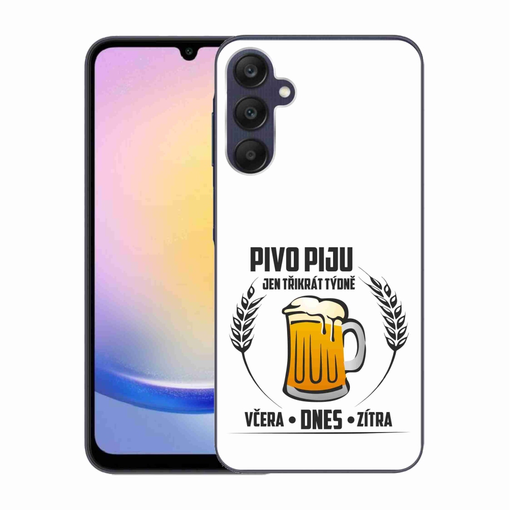 Gél borítás mmCase Samsung Galaxy A25 5G - sör motívum fehér háttérrel