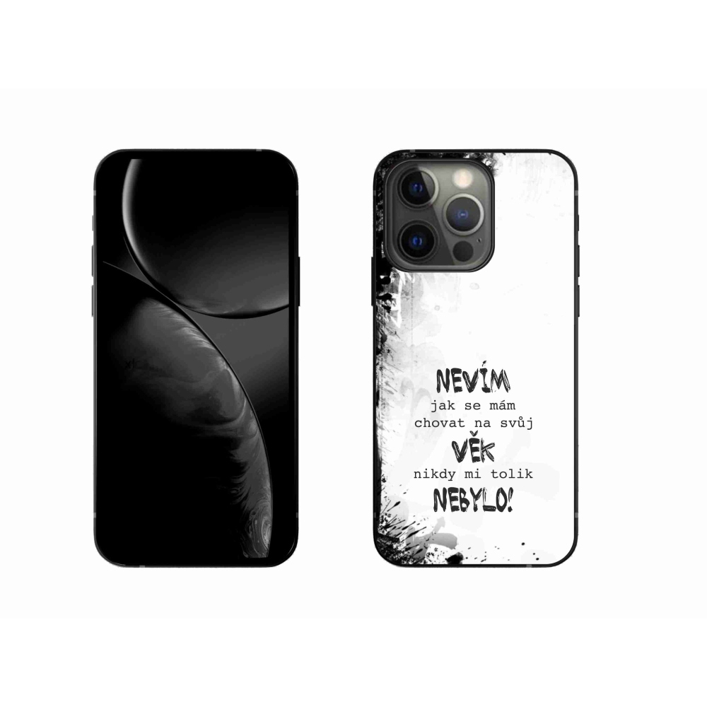 Gél borítás mmCase iPhone 13 Pro 6.1 készülékhez - vicces szöveg 14 fehér háttér