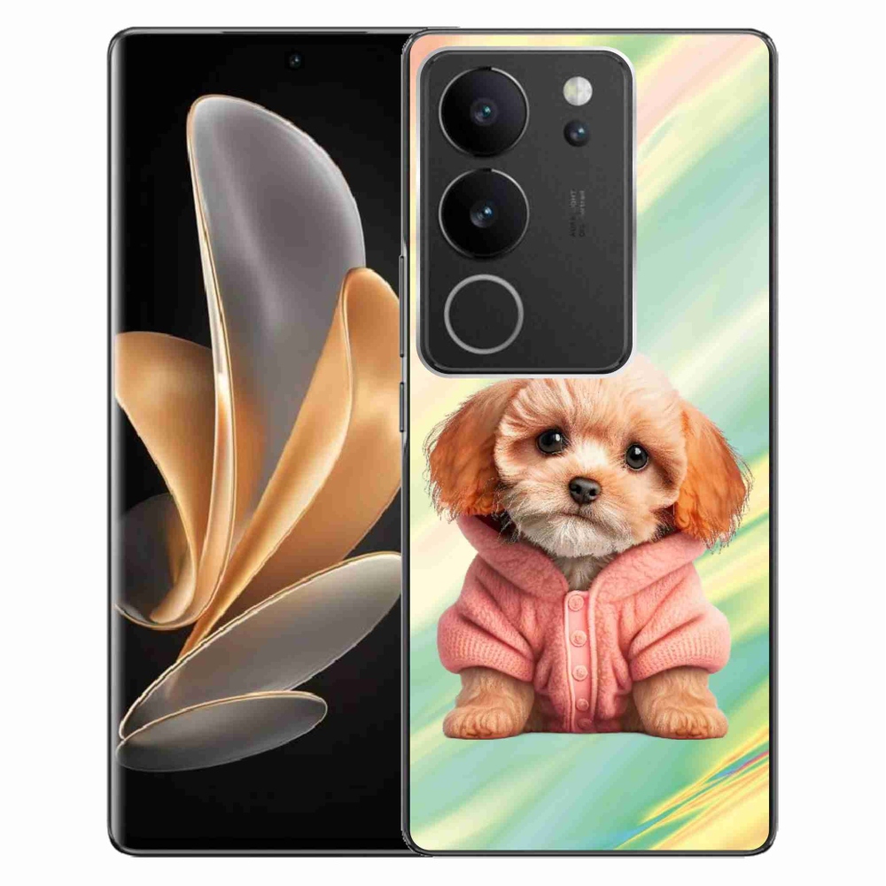 Gél borítás mmCase a Vivo V29 5G-hez - kiskutya pulóverben