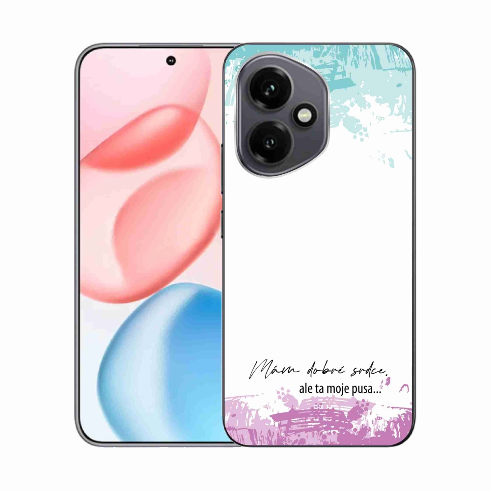 Zselés borító mmCase a Honor 400-hoz - vicces szöveg 3 fehér háttér