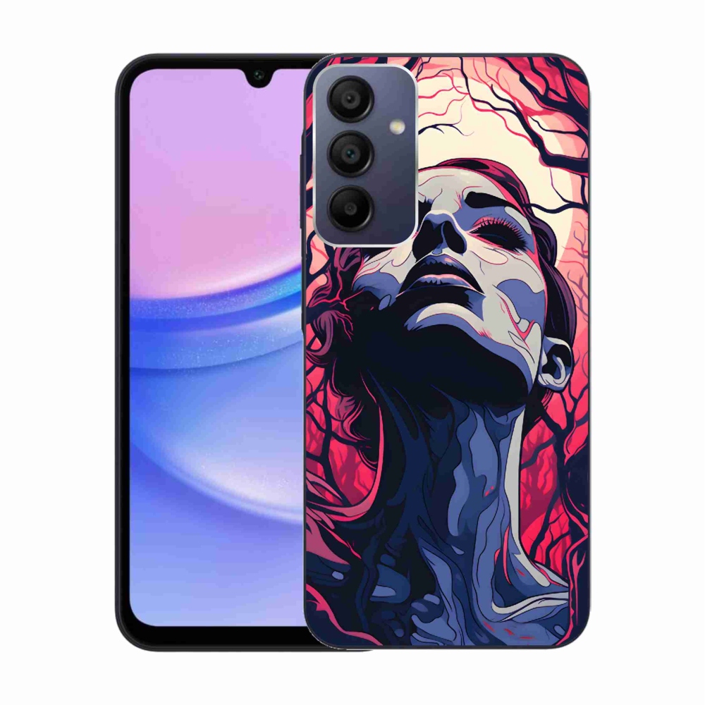 Gél borítás mmCase Samsung Galaxy A15 4G/5G - absztrakt arc